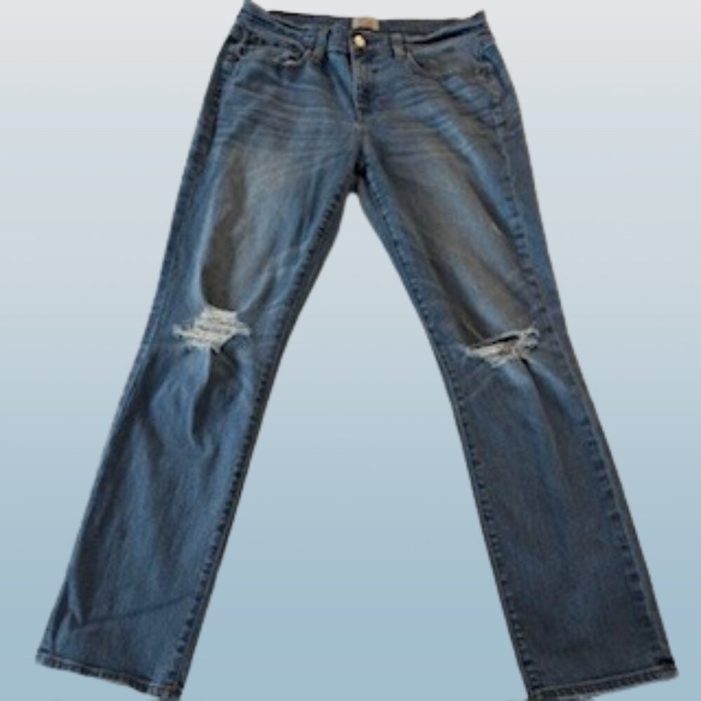 J.Crew Slim Broken-In Boyfriend Jeans - Size 28 -  Distressed Knees